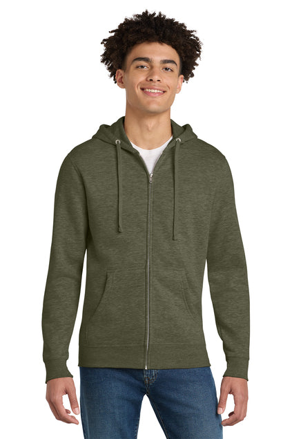 District DT6102 V.I.T Fleece Full-Zip Hoodie