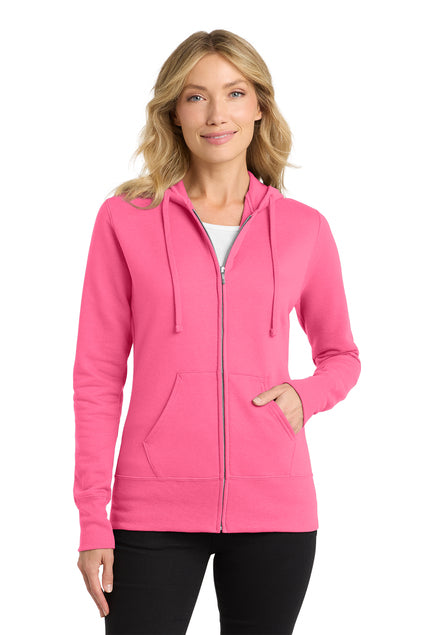 Port & Company LPC78ZH Core Fleece Womens Full-Zip Hooded Sweatshirt