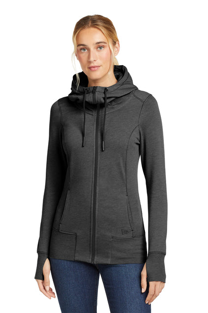 New Era LNEA511 Womens Tri-Blend Fleece Full-Zip Hoodie