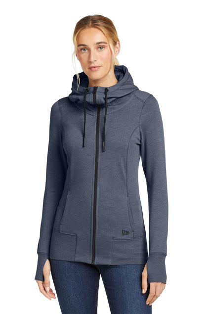 New Era LNEA511 Womens Tri-Blend Fleece Full-Zip Hoodie