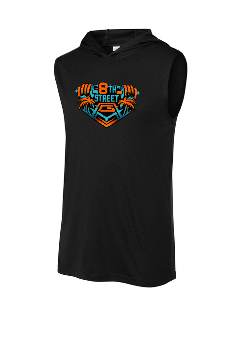 8th St Gym - Sleeveless Hoodie Tee