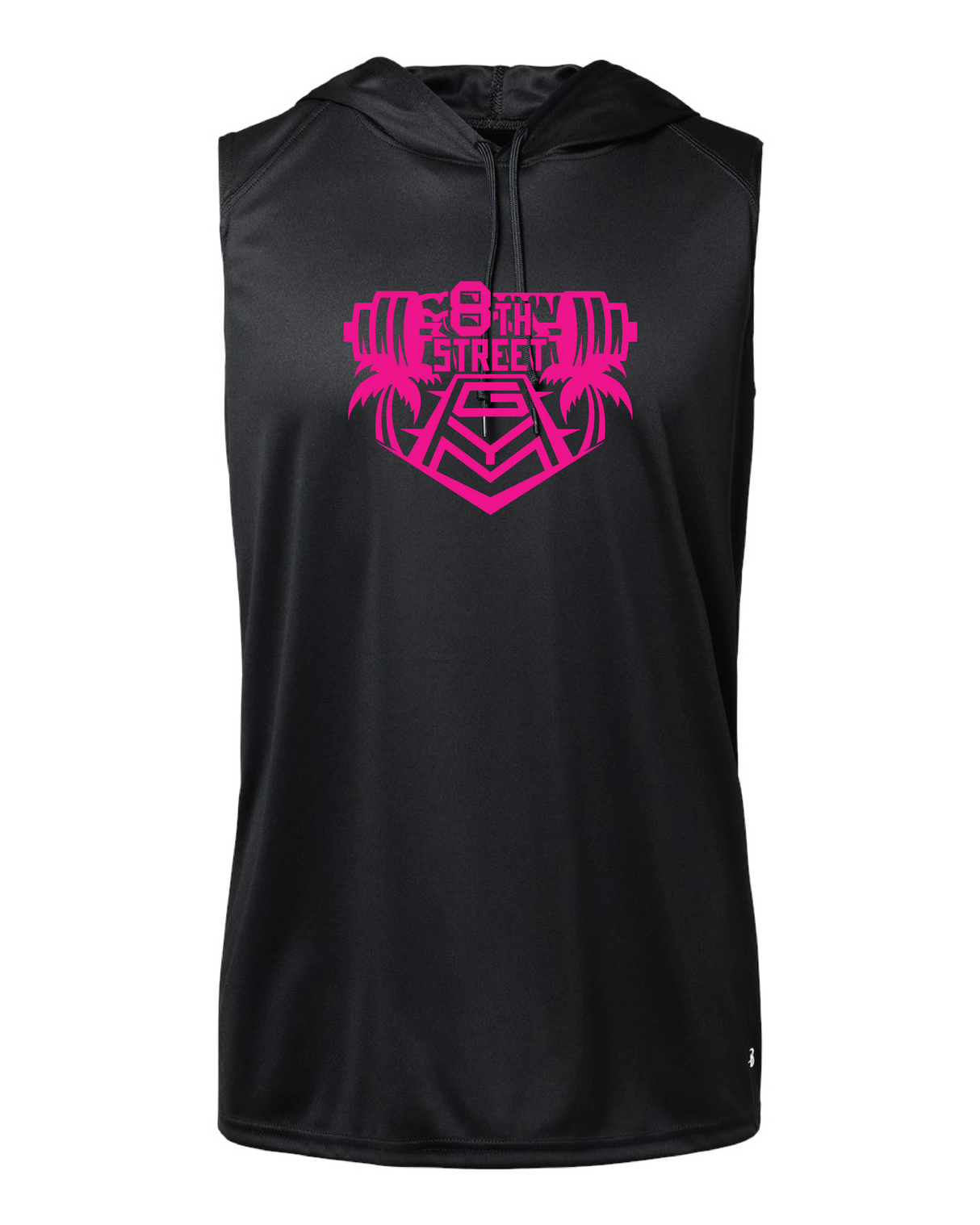 8th St Gym Sleeveless Hoodie Tee