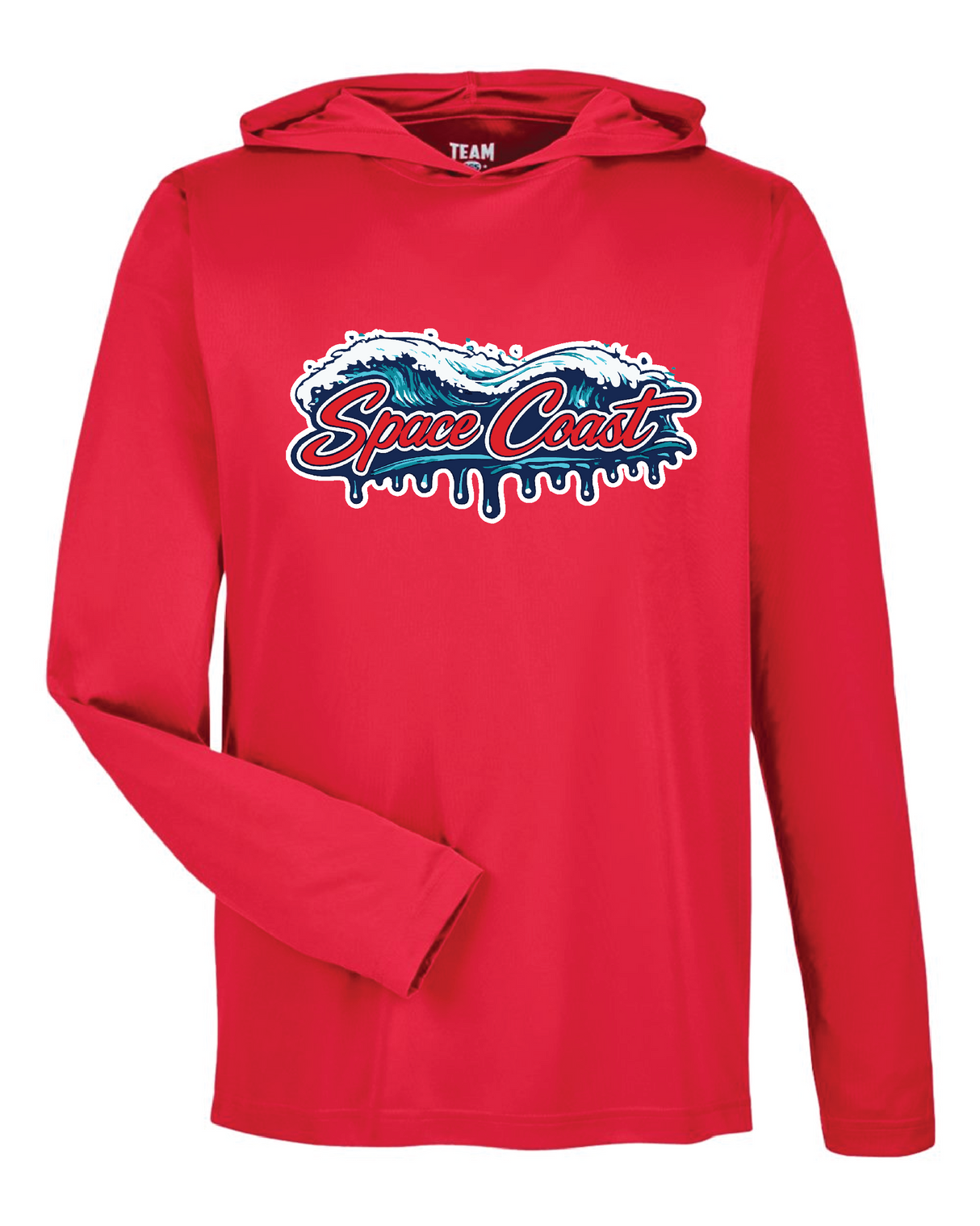 Wave Logo Tee — Long Sleeve DRI-Fit Hoodie