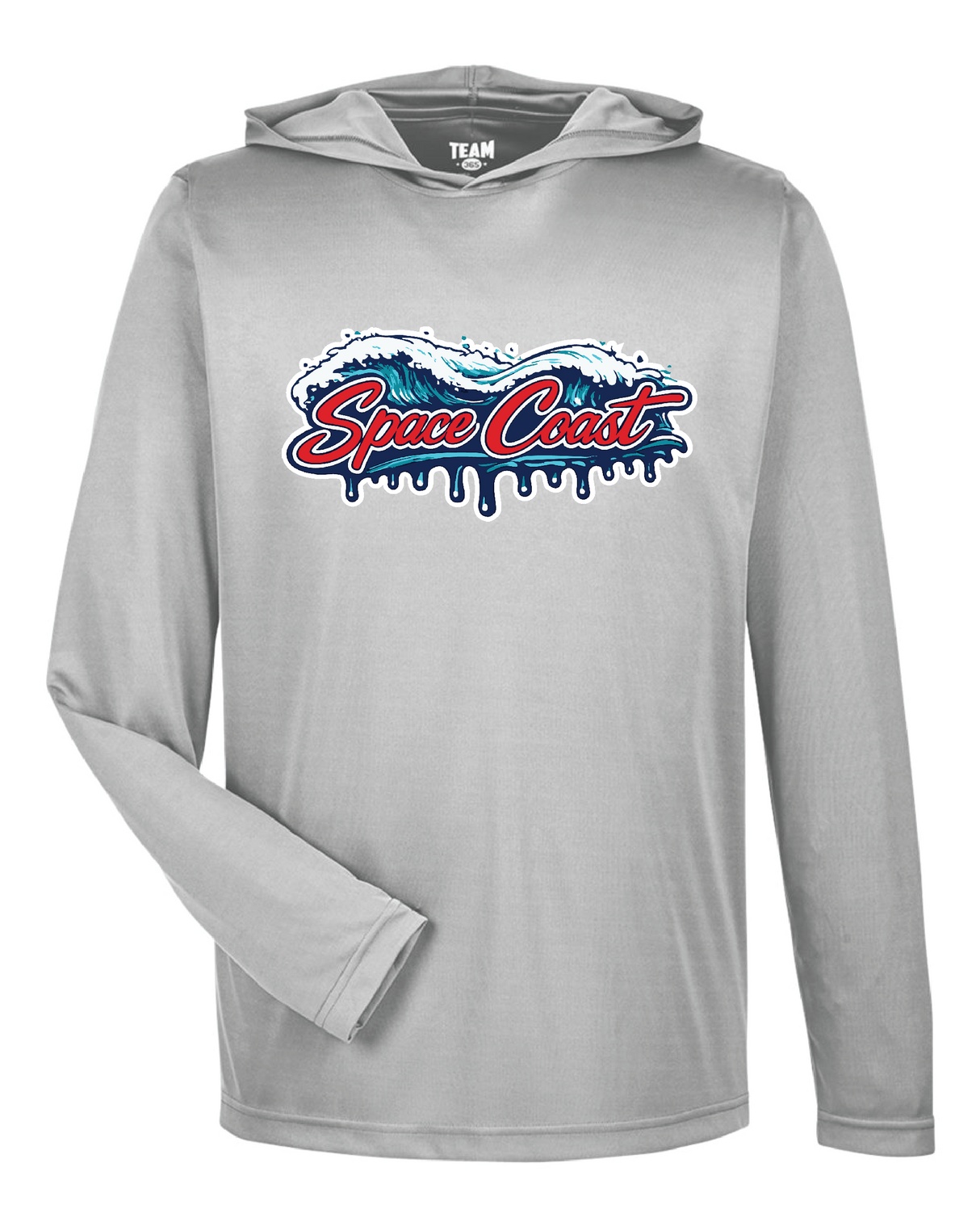 Wave Logo Tee — Long Sleeve DRI-Fit Hoodie