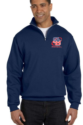 Quarter-Zip Cadet Collar Sweatshirt