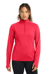 Sport-Tek LST850 Womens Sport-Wick Stretch 1/4-Zip Pullover