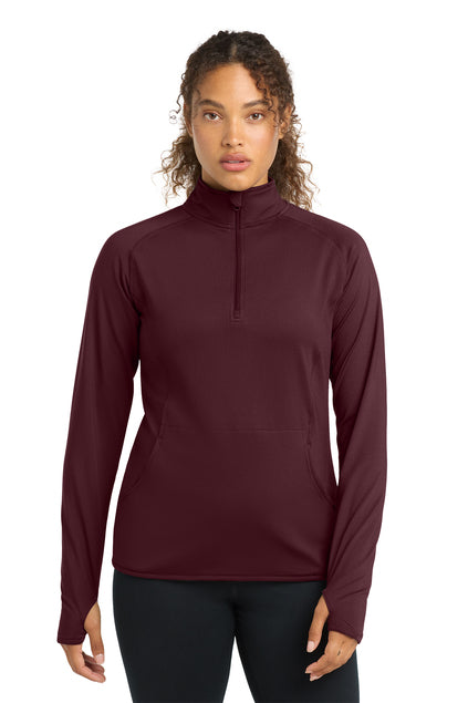 Sport-Tek LST850 Womens Sport-Wick Stretch 1/4-Zip Pullover