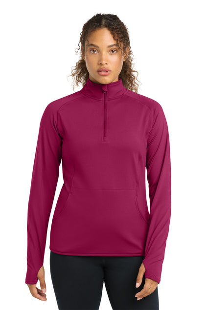 Sport-Tek LST850 Womens Sport-Wick Stretch 1/4-Zip Pullover