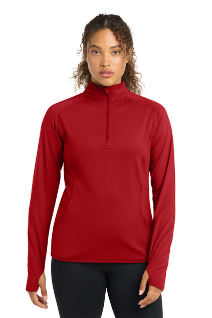 Sport-Tek LST850 Womens Sport-Wick Stretch 1/4-Zip Pullover
