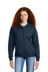 Gildan 18600B Heavy Blend Youth Full-Zip Hooded Sweatshirt