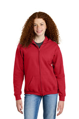 Gildan 18600B Heavy Blend Youth Full-Zip Hooded Sweatshirt