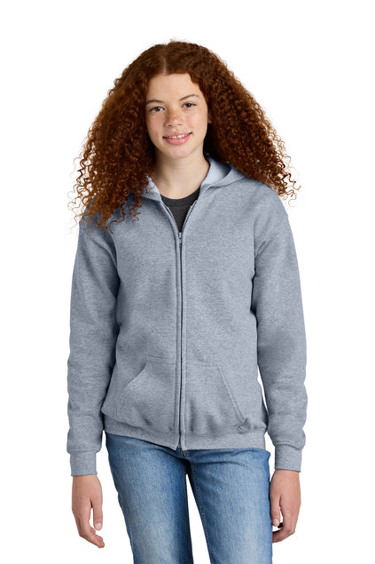 Gildan 18600B Heavy Blend Youth Full-Zip Hooded Sweatshirt