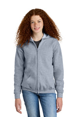 Gildan 18600B Heavy Blend Youth Full-Zip Hooded Sweatshirt