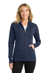 Port & Company LPC78ZH Core Fleece Womens Full-Zip Hooded Sweatshirt