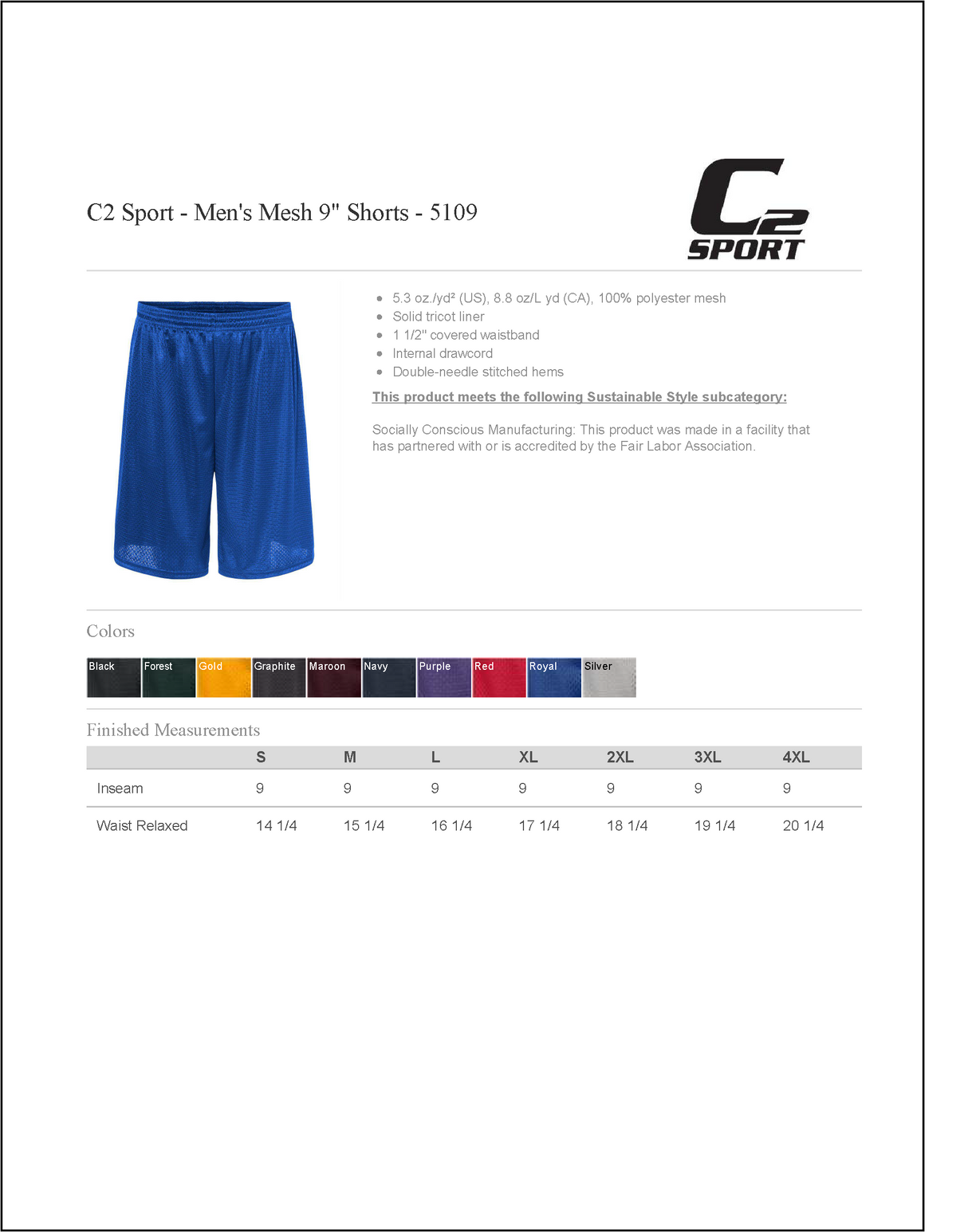 UD Men's Mesh 9" Shorts