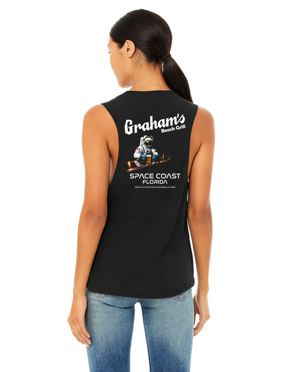 Ladies Astronaut Flowy Muscle Tank