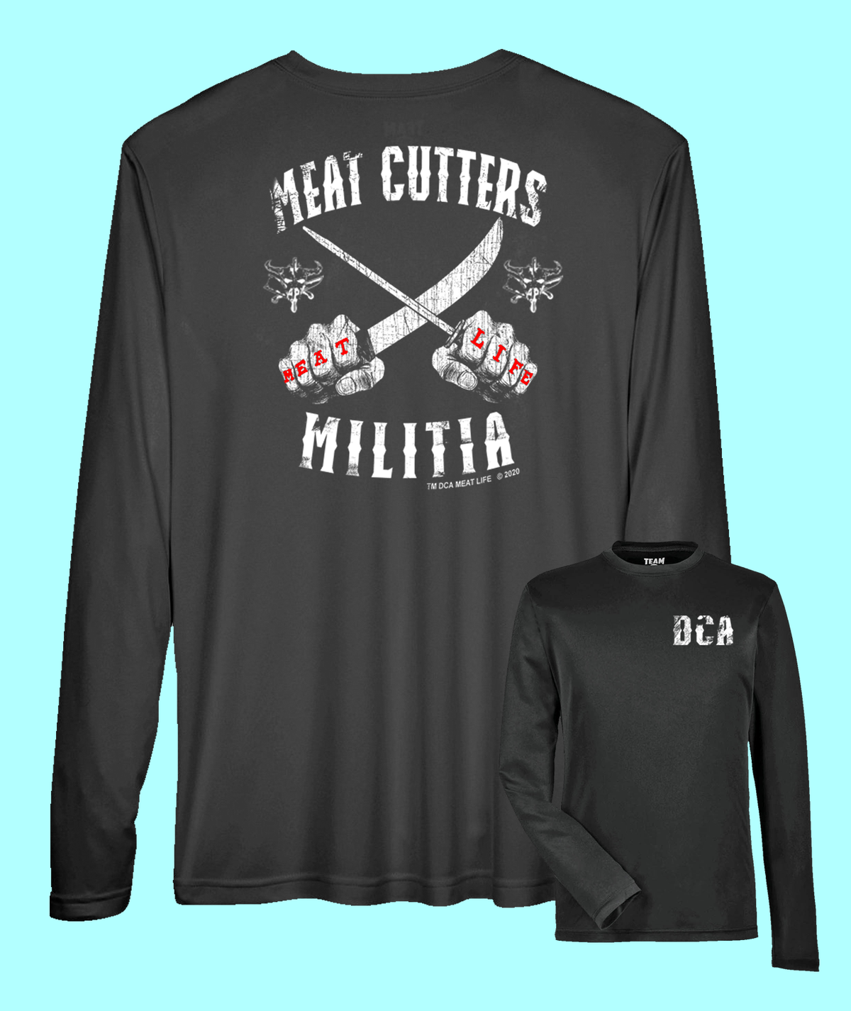 DCA Meat Cutter Militia Long Sleeve Tshirt