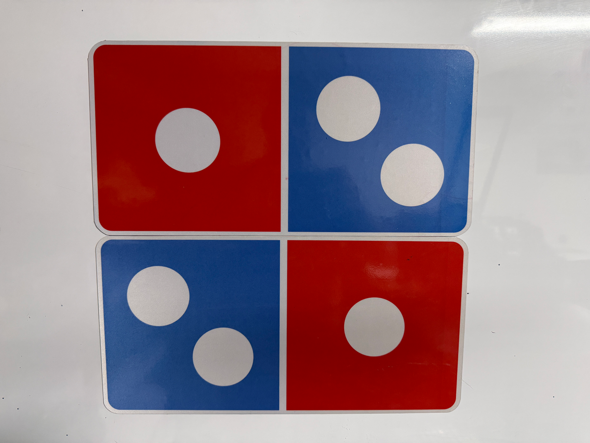Dominos - Reflective Car Magnets