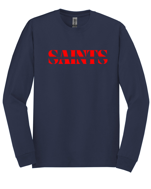SAINTS Cutout Long Sleeve Tee
