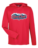 Wave Logo Tee — Long Sleeve DRI-Fit Hoodie