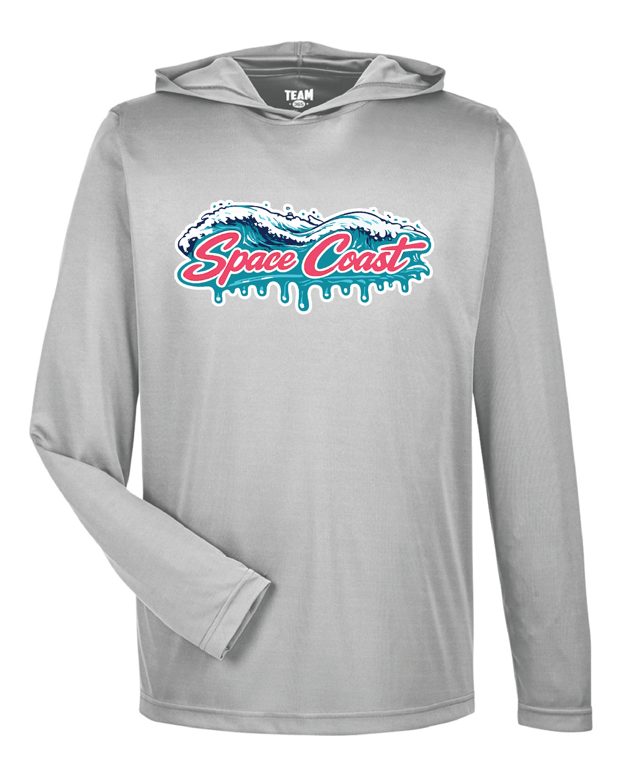 Wave Logo Tee — Long Sleeve DRI-Fit Hoodie