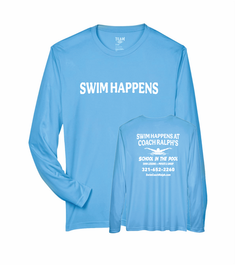 Swim Happens Long Sleeve Tee — YOUTH