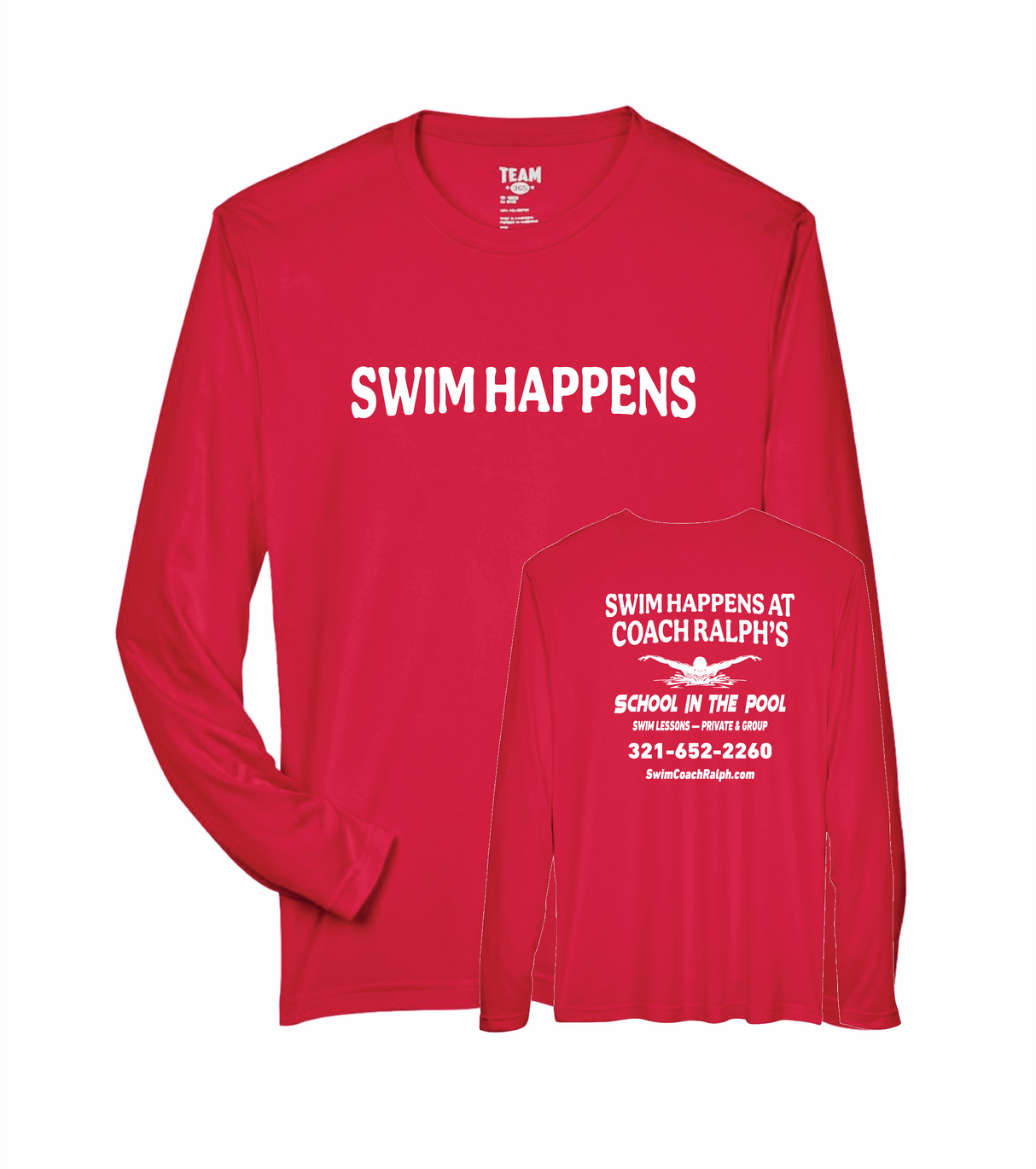 Swim Happens Long Sleeve Tee — ADULT